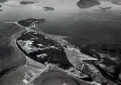 aerial view of samish island retreat center