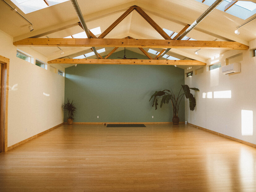 Interior of the meditation hall at Bow Sanctuary