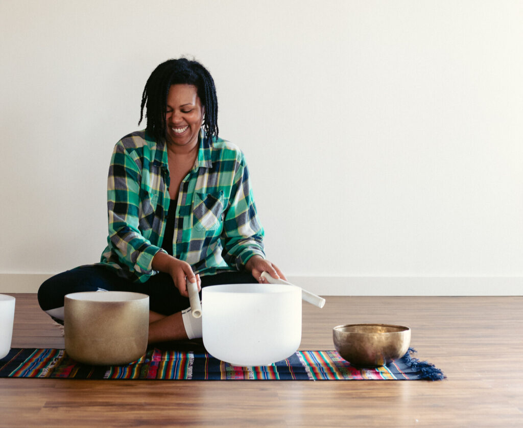 Heather breathwork wild geese on a blue sky background<br />